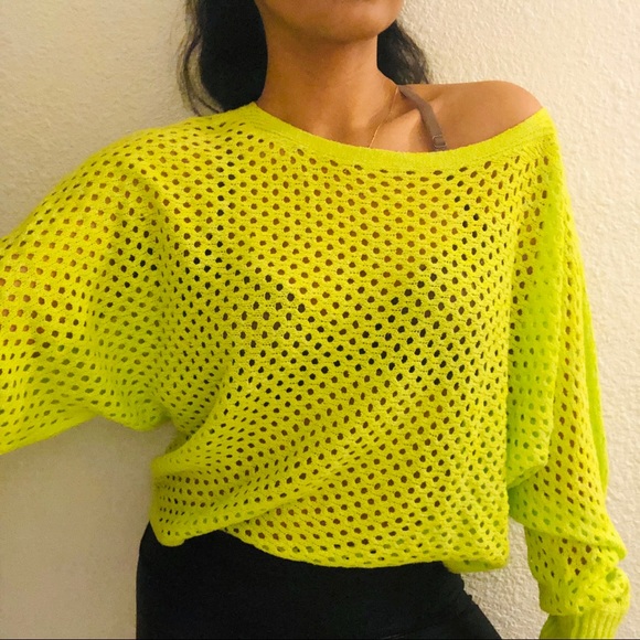 Express Sweaters - Neon Dolman Sweater